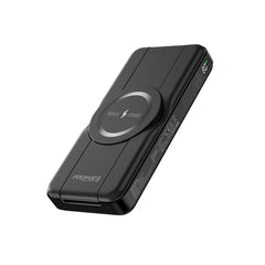 promate-10000mAh 5-in-1 Foldable MagSafe Compatible Wireless Charging Power Ban,BLACK