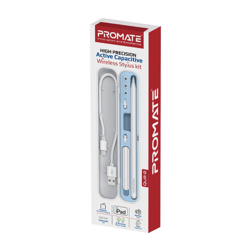 Promate High Precision Active Capacitive Wireless Stylus Kit,white