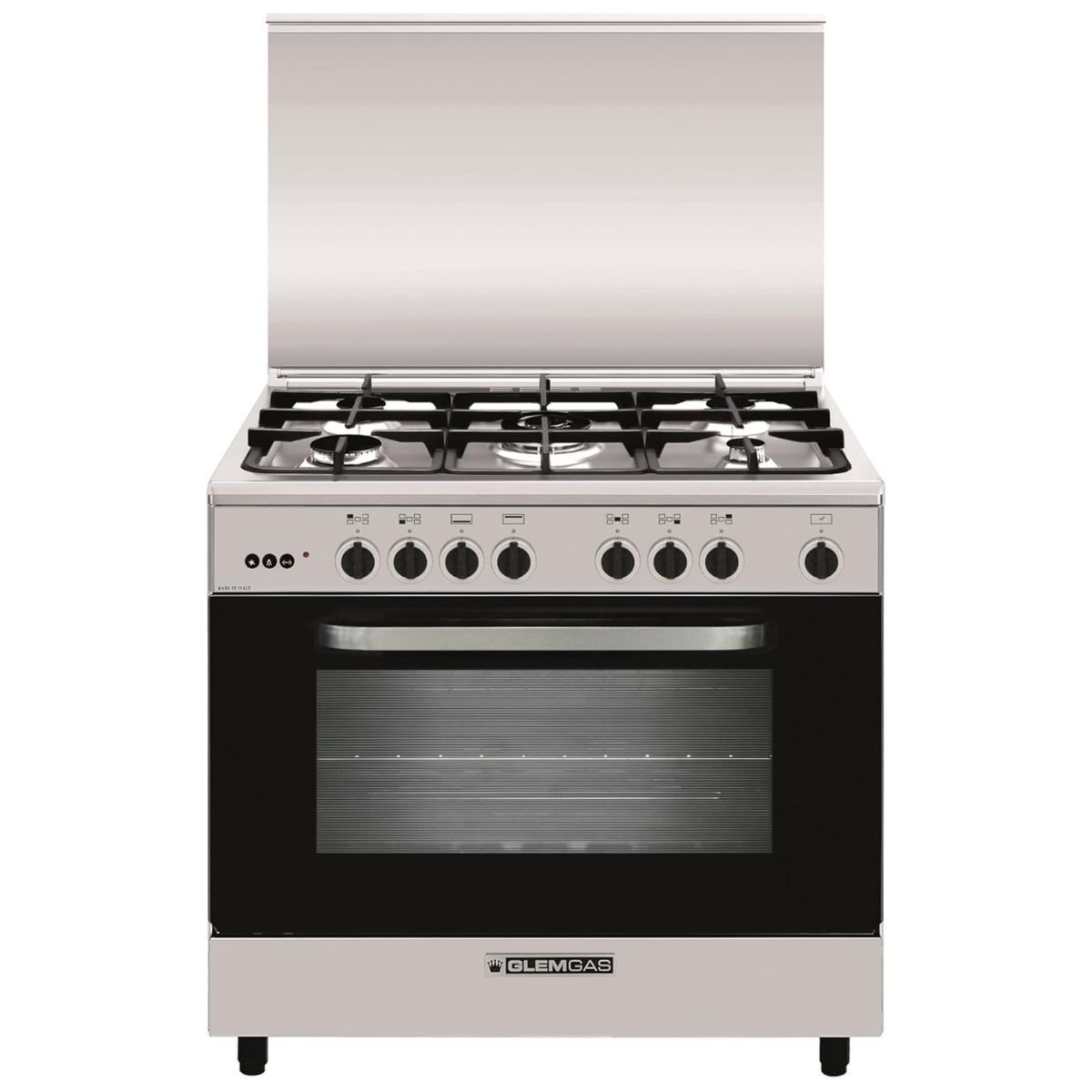FLAMEGAS Gas Cooker 90x60cm 5 Burner, Stainless Steel