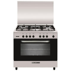 FLAMEGAS Gas Cooker 90x60cm 5 Burner, Stainless Steel