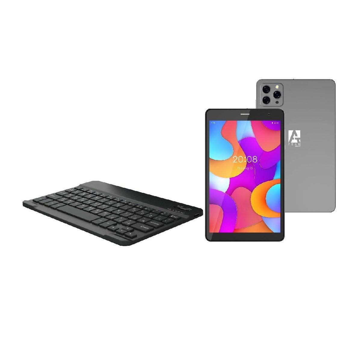 A-Team-8 Inch 4G LTE, 4GB/128GB, 5000mAh android 13 with GMS certified ( Free Cover + Screen Protector + Stylus Pen+ Wireless keybord) ,Black