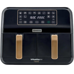 مقلاة هوائية كينوود بسلة قلي مزدوجة سعة 2 × 4 لترات بقوة 1700 واط