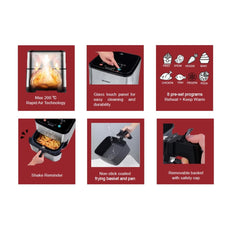 مقلاة هوائية شارب ١٤٥٠ واط ٥ لتر