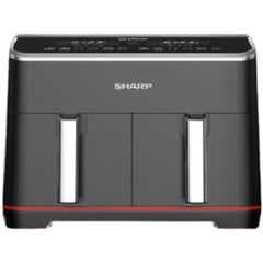 مقلاة هوائية شارب بسلة مزدوجة سعة 2 × 4 لترات بقوة 1800 واط