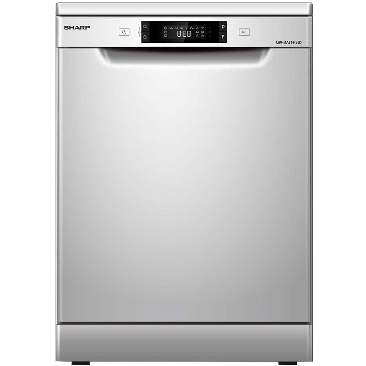 غسالة أطباق شارب قائمة بذاتها، 8 برامج، 14 إعدادًا، مصنوعة من الفولاذ المقاوم للصدأ