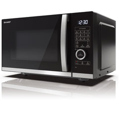 فرن ميكروويف شارب مسطح حراري سعة 25 لترًا - أسود