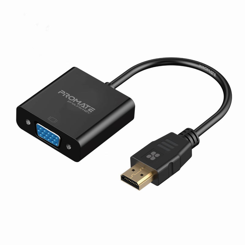 Promate HDMI to VGA Adaptor Kit,Black
