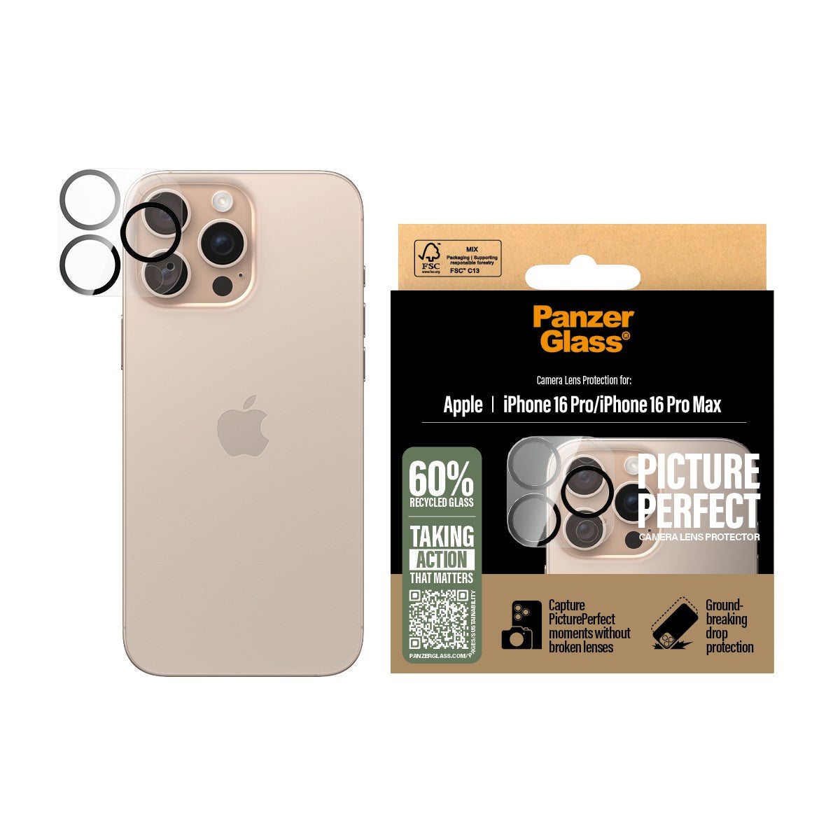 PanzerGlass® PicturePerfect Lens Protector iPhone 16 Pro | iPhone 16 ProMax | Plate