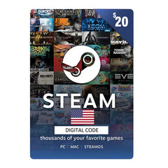 Steam E-Cards Steam 20$ USA Store