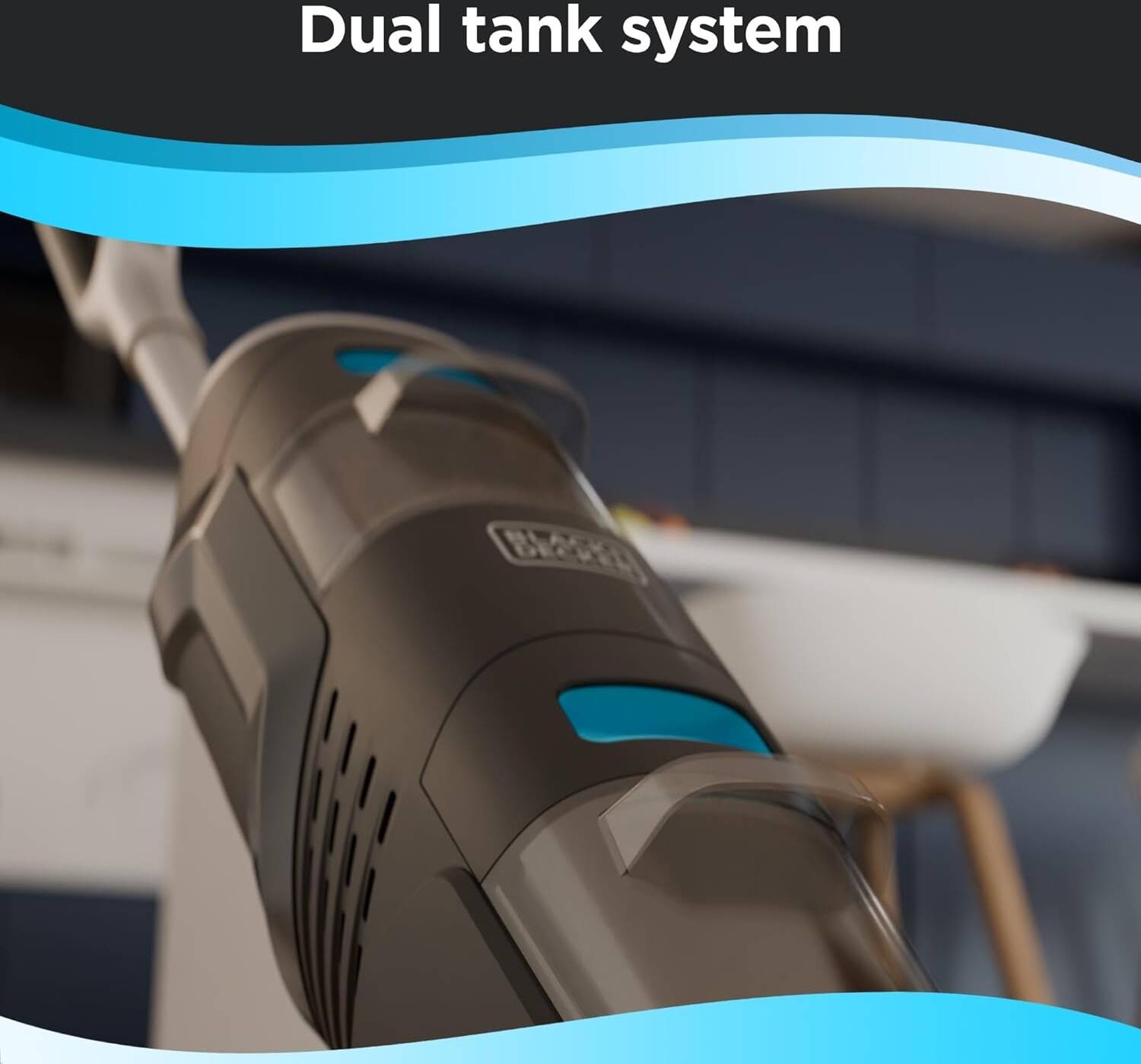 Black & Decker Cordless Wet Dry Vacuum Cleaner and Mop, Vacuum Wash Duo with Self-Cleaning, Edge Cleaning and Digital Display, Space-Saving