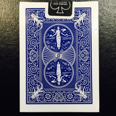 Bicycle rider back blue