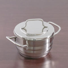 ASTRA 9 Piece 18/10 Stainless Steel Cookware Set (24, 24, 20, 16 cm Casserole and 24 cm Pan) - Turkey