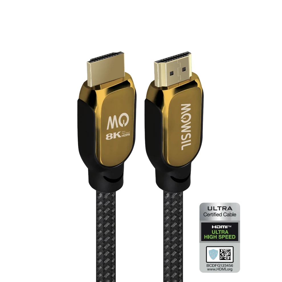 Mowsil HDMI Certified 8K 60Hz 2.1 Cable 2Mtr,Black