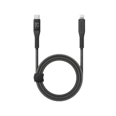 ENERGEA FLOW C-L MFI DISPLAY CABLE 480MBPS WITH MCT 1.5M - BLACK