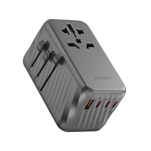 ENERGEA TRAVELWORLD ADAPTER GAN120, 1A3C 120W - GUNMETAL