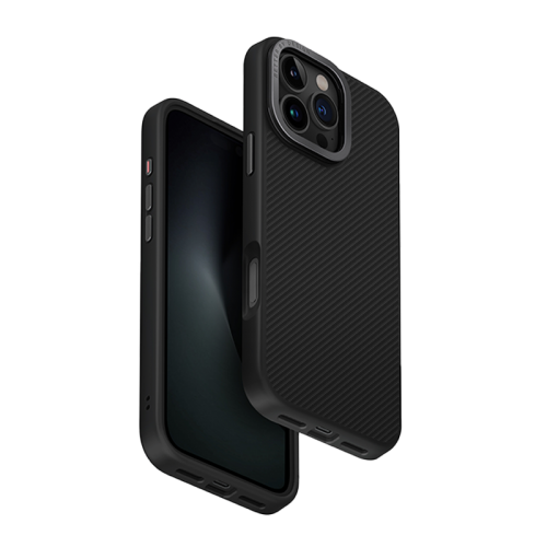 UNIQ HYBRID IPHONE 16 PRO (2024) 6.3 MAGCLICK CHARGING KEVA MAX WITH CAMERA STAND - CARBON (BLACK)