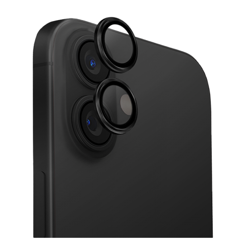 UNIQ OPTIX IPHONE 16 (2024) 6.1/6.7 ALUMINIUM CAMERA LENS PROTECTOR - MIDNIGHT (BLACK)