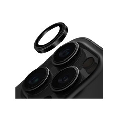UNIQ OPTIX IPHONE 16 PRO 6.3/PRO 6.9 (2024) STAINLESS STEEL FRAME SAPPHIRE CAMERA LENS PROTECTOR - GUNMETAL BLACK (BLACK)