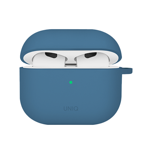 UNIQ NEXO ACTIVE HYBRID SILICONE AIRPODS 4TH GEN (2024) CASE WITH SPORTS EAR HOOKS - PACIFIC BLUE