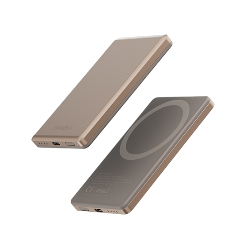ENERGEA ALUPAC MINI,  5000MAH MINI ALUMINIUM MAGSAFE COMPATIBLE POWER BANK - GOLD