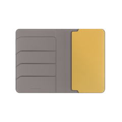 UNIQ BELMONT PASSPORT HOLDER WITH RFID-BLOCKING  - FLINT GREY (FLINT GREY/CANARY YELLOW)