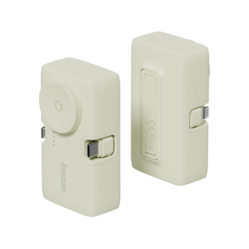 BAZIC GOPOWER KODA, 2IN1 5000MAH FOLDABLE USB-C / LIGHTNING PIN POWERBANK WITH APPLE WATCH CHARGER - PISTACHIO