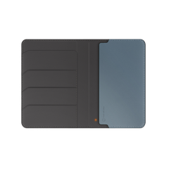 UNIQ BELMONT PASSPORT HOLDER TRACKER WITH RFID-BLOCKING - CHARCOAL (CHARCOAL/WASHED BLUE)
