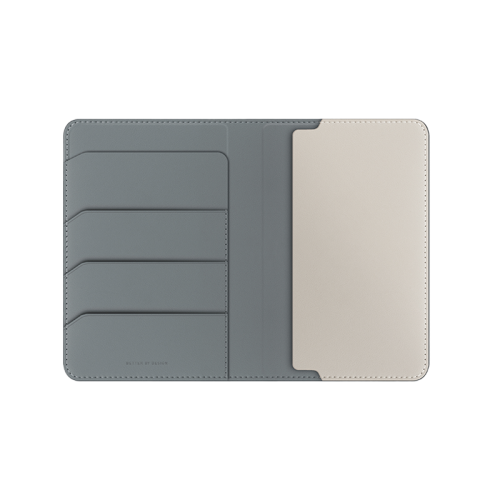 UNIQ BELMONT PASSPORT HOLDER WITH RFID-BLOCKING - LICHEN (LICHEN/IVORY)