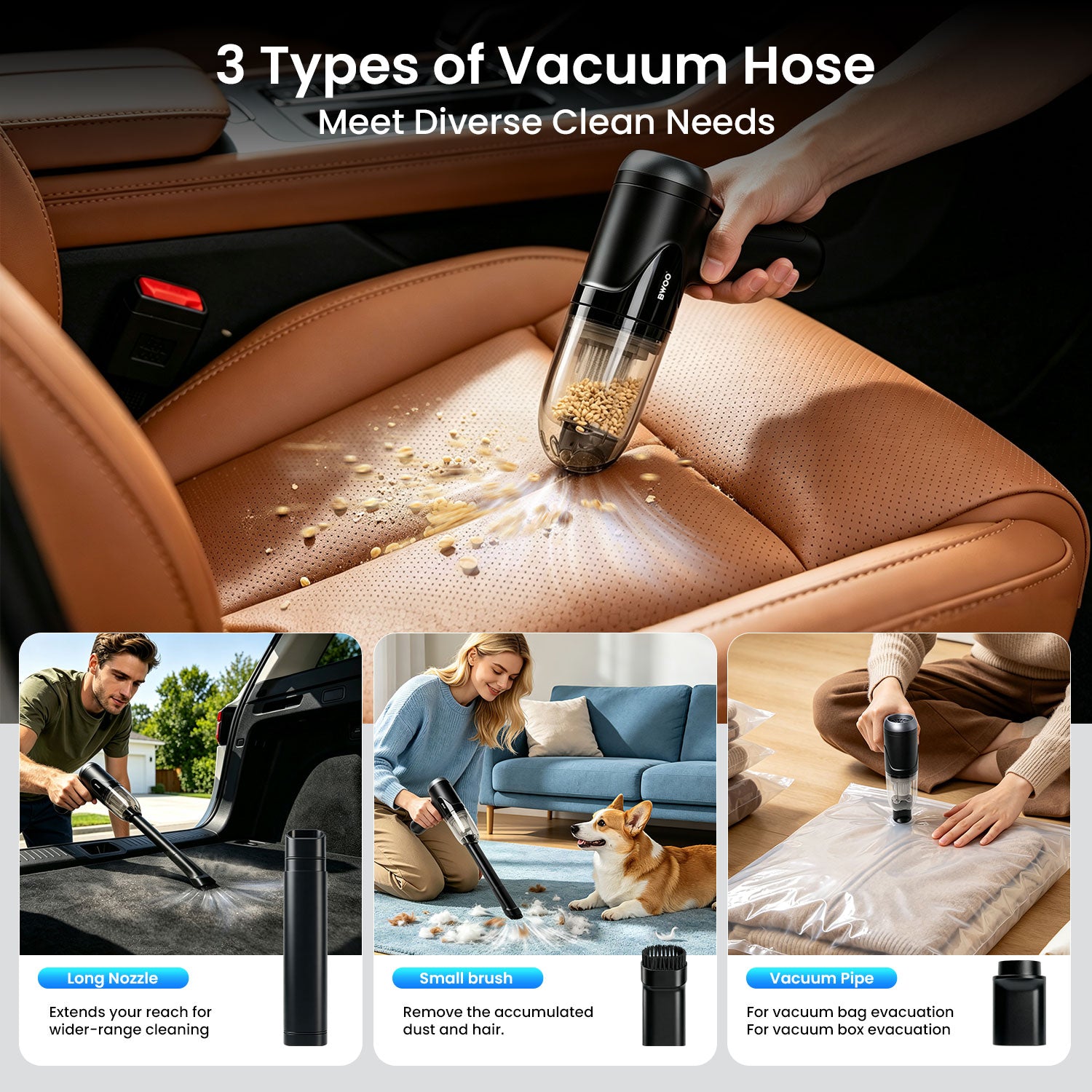 MULTI-FUNCTIONAL HANDHELD
CAR VACUUM CLEANER