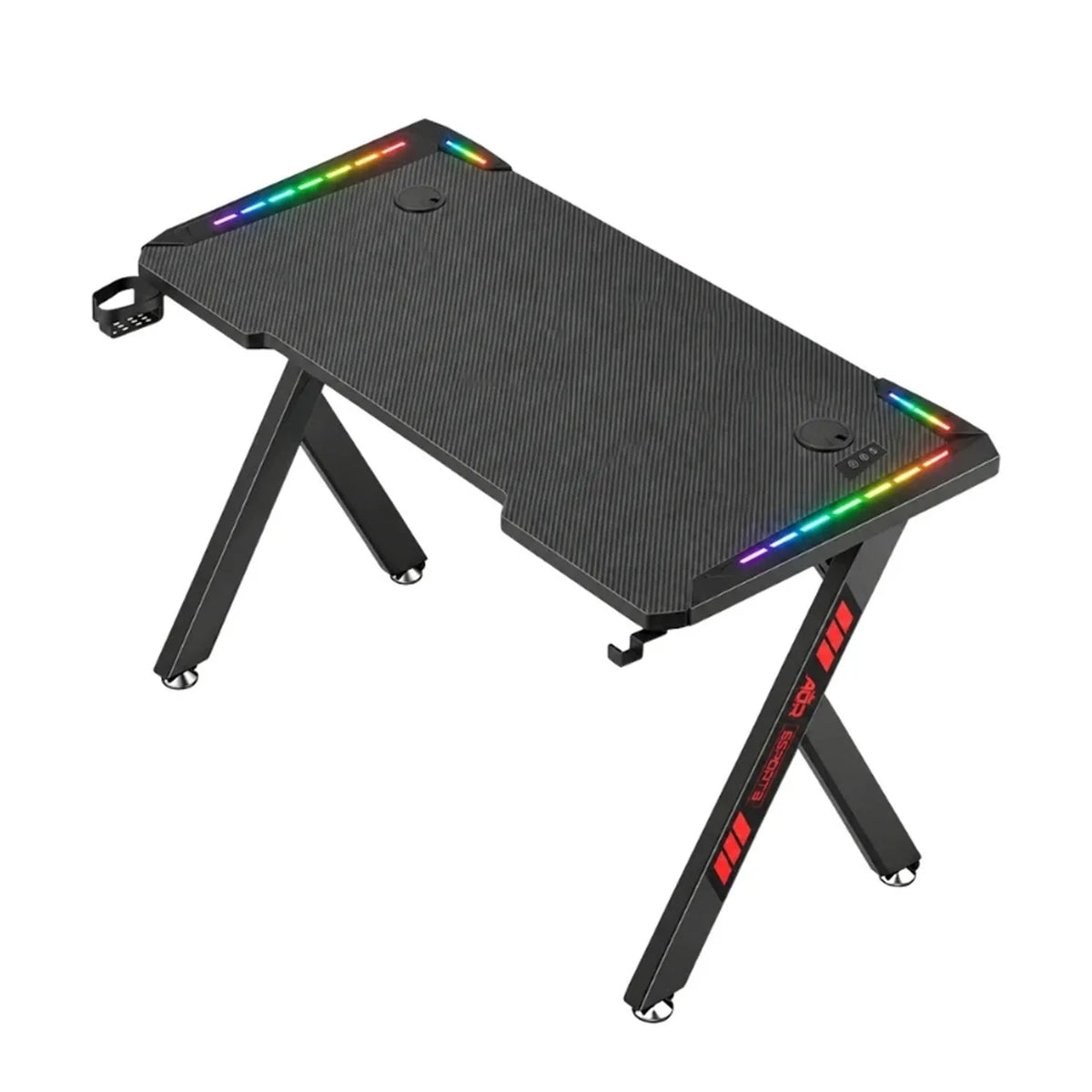 جادجتون KY-1 – طاولة ألعاب بإضاءة RGB انسيابية (المقاس: 120 × 60 × 72 سم) - لون أسود