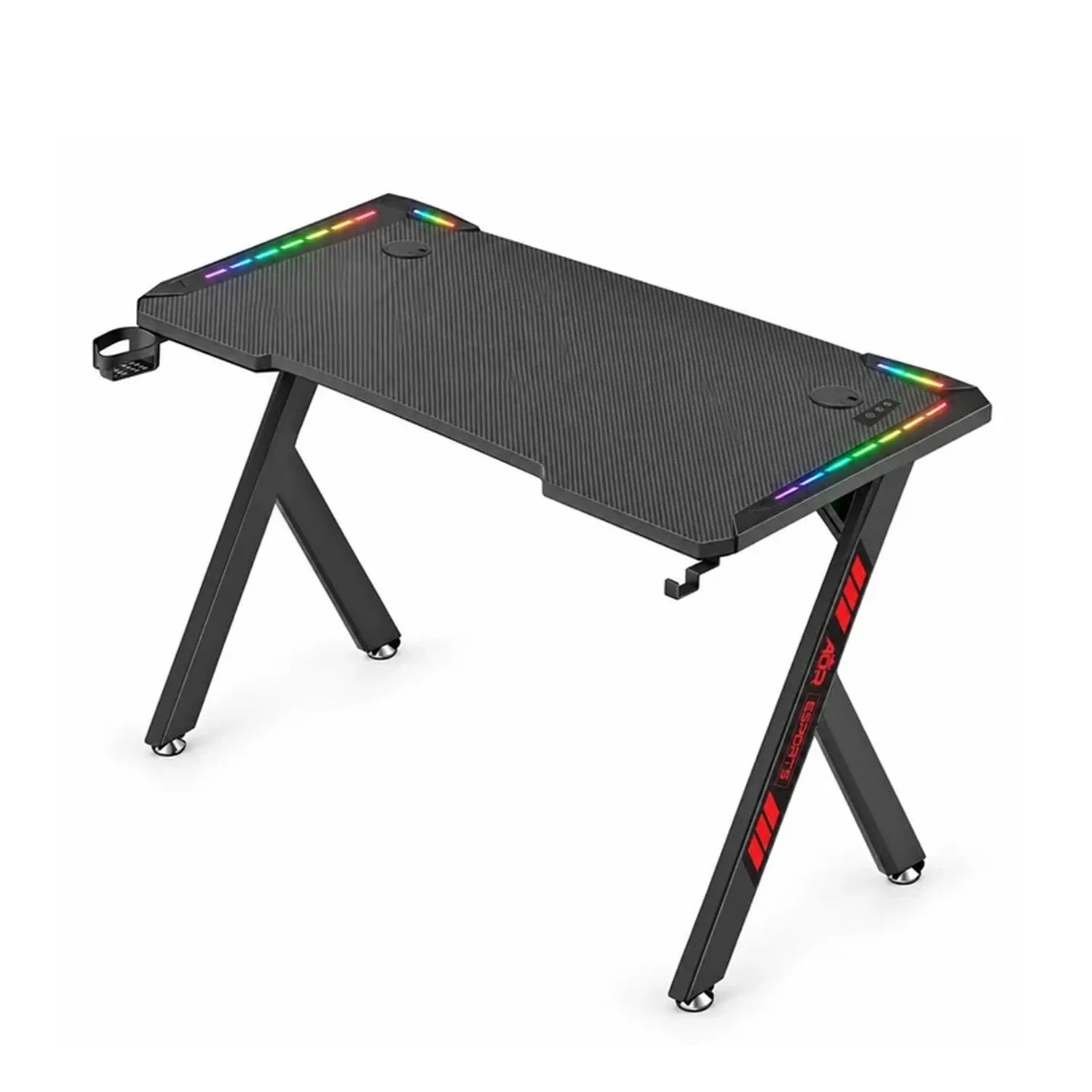 جادجتون KY-1 – طاولة ألعاب بإضاءة RGB انسيابية (المقاس: 120 × 60 × 72 سم) - لون أسود