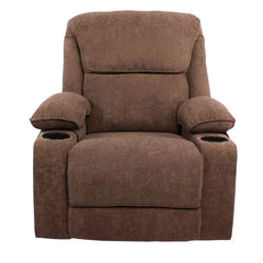 Black Bull Premium Sofa Swivel Rocker Recliner Size (H:110 W: 86 cm) – Fabric Brown