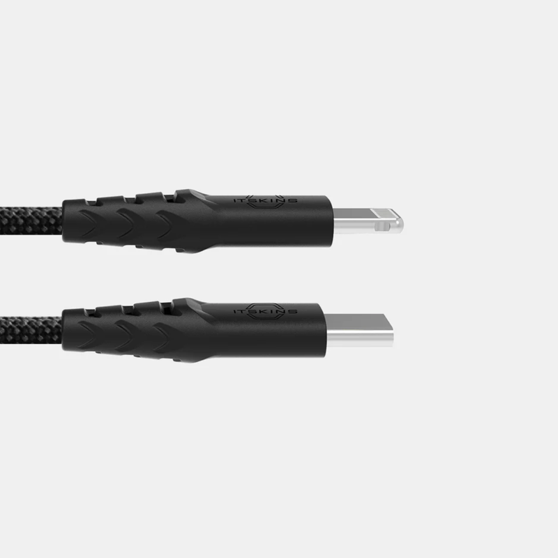 Itskins Hybrid Cable 27W USB-C to Lightning 2.0M- Black-4894995009102