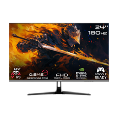GAMEON 24" FHD, 180Hz, 0.5ms, Fast IPS, HDMI 2.0, Gaming Monitor (Adaptive Sync and G-Sync Compatible)