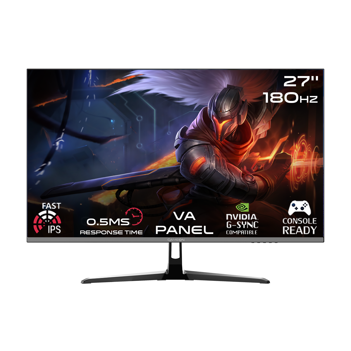 GAMEON GOPS27180VA 27" FHD Fast VA, 180Hz, 0.5 ms, HDMI 2.0 Gaming Monitor