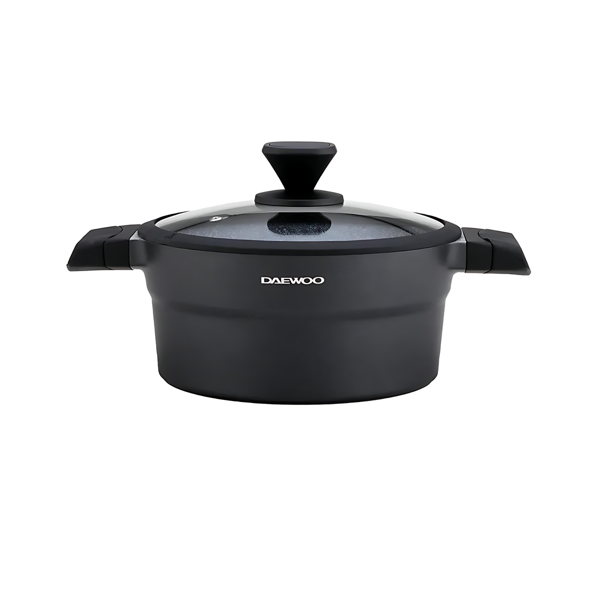 Daewoo Granite Casserole with Lid - 32 cm - Black