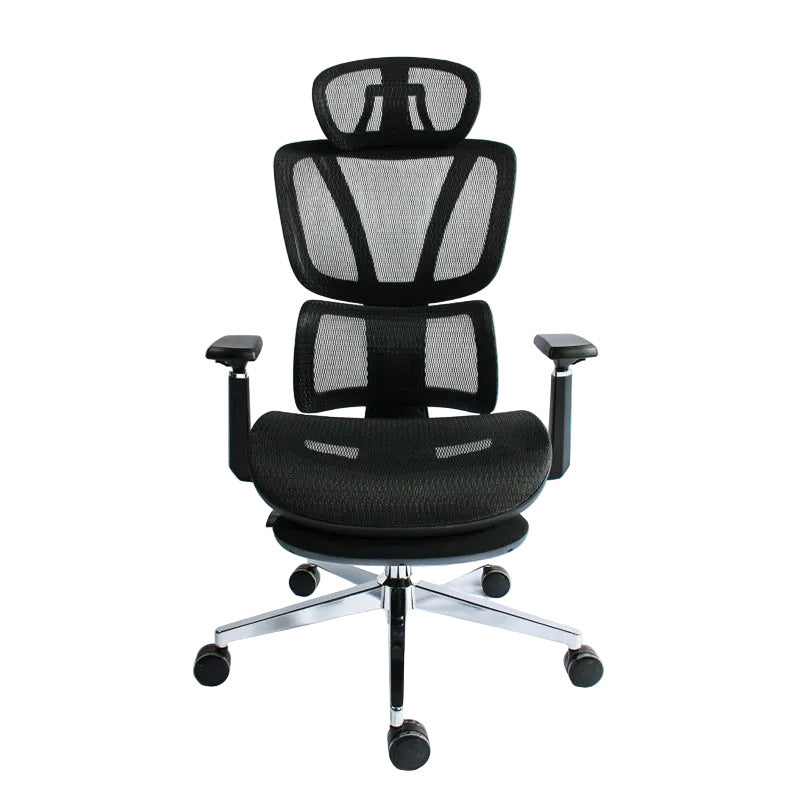 Black Bull Ergonomic Mesh Gaming & Office Chair with Footrest,Black