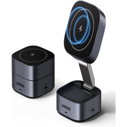 UGREEN 2-in-1 Magnetic Wireless Charger35278 7.5W (Space Grey)