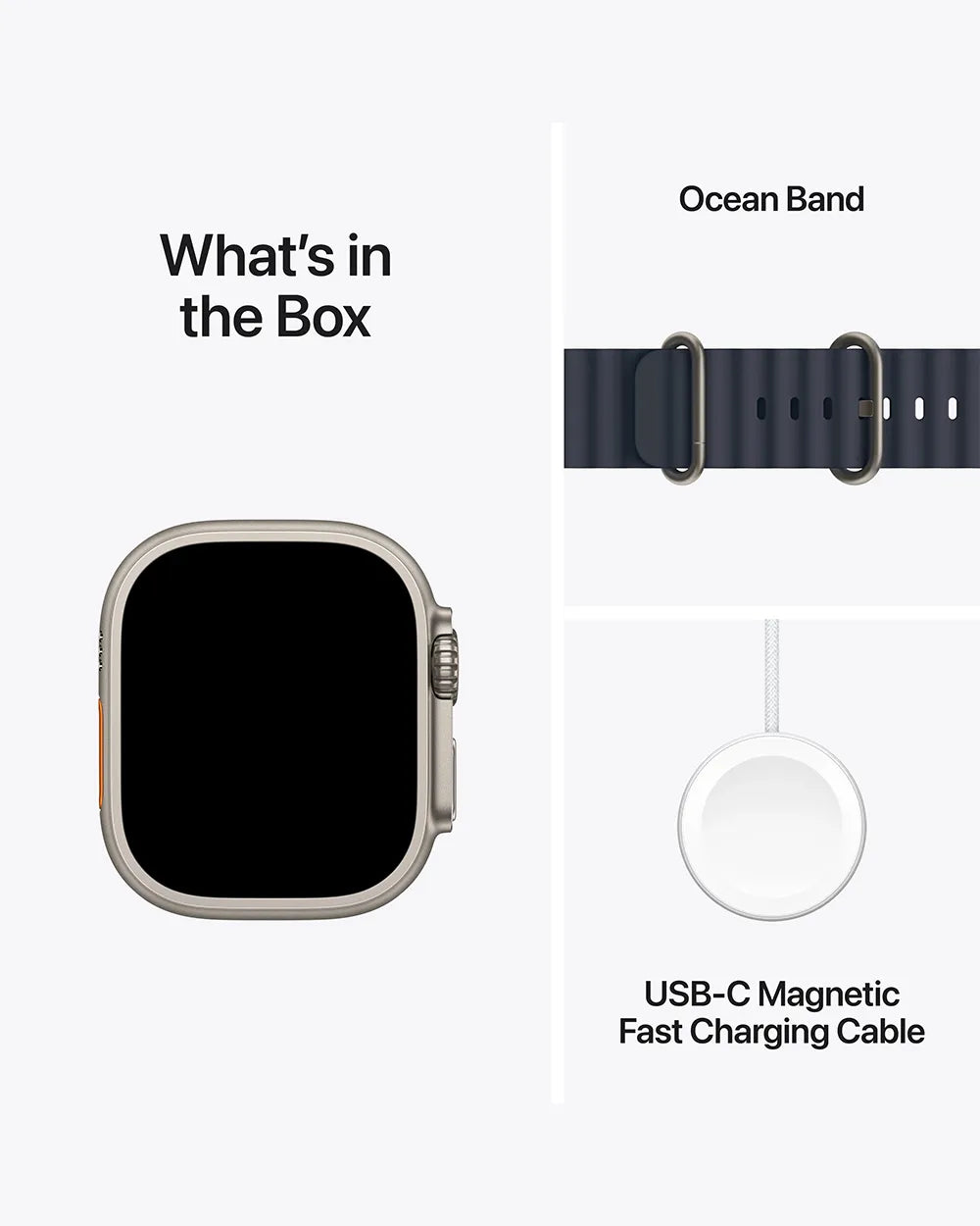 APPLE WATCH ULTRA 2 GPS + CELLULAR 49MM NATURAL TITANIUM CASE WITH NAVY OCEAN BAND