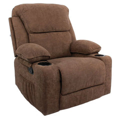 Black Bull Premium Sofa Swivel Rocker Recliner Size (H:110 W: 86 cm) – Fabric Brown
