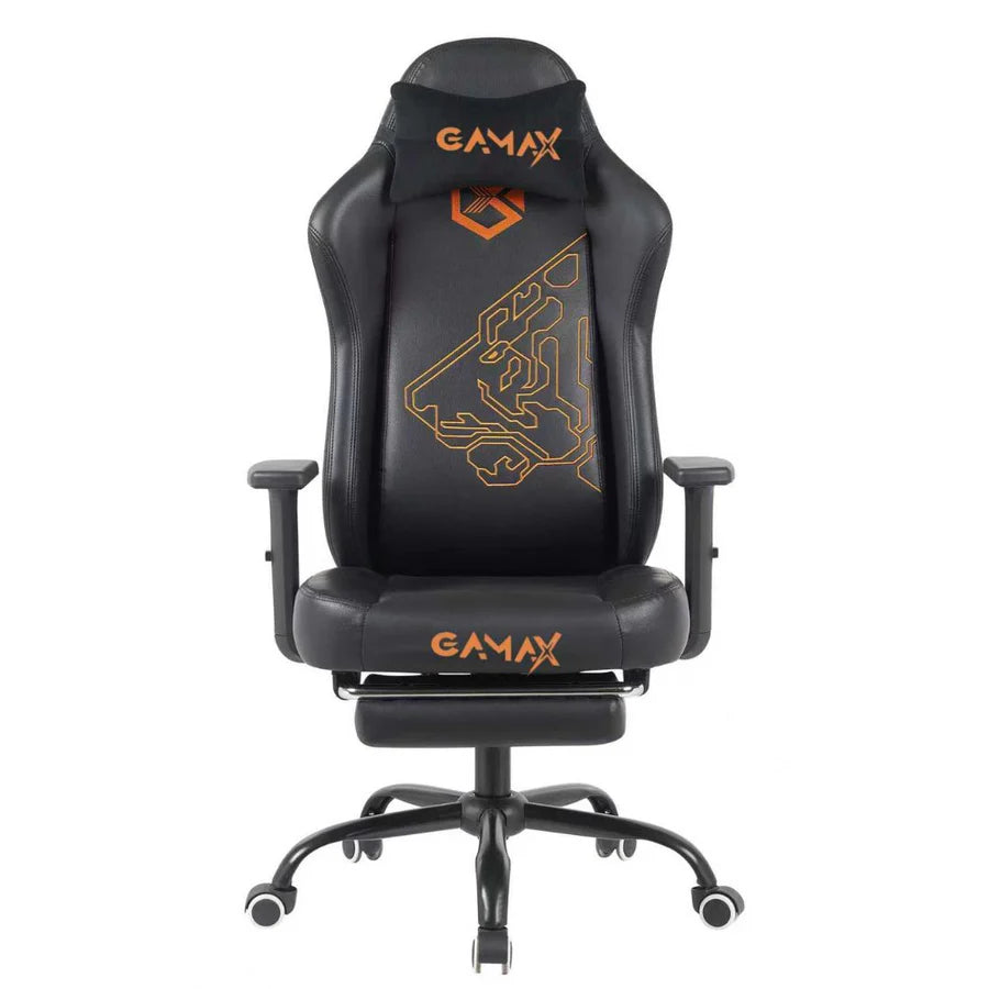 Gamax leather Gaming Chair Model BS-7969 with Foot Rest - Black (Installation Not Included)