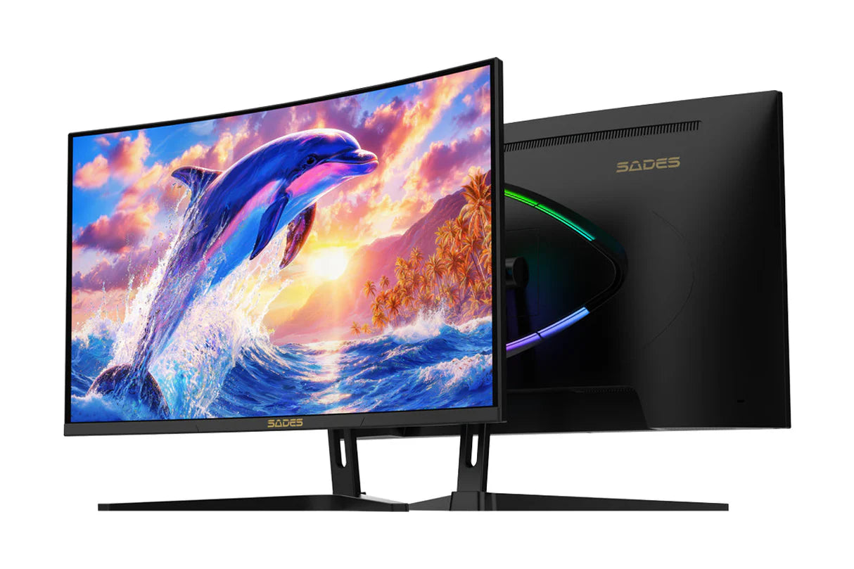 Sades FS-Dolphin-32 32’ FHD (1920x1080), 240Hz Refresh Rate, 0.5 Response Time, HDMI 2.1, VA Curved Gaming Monitor - Black