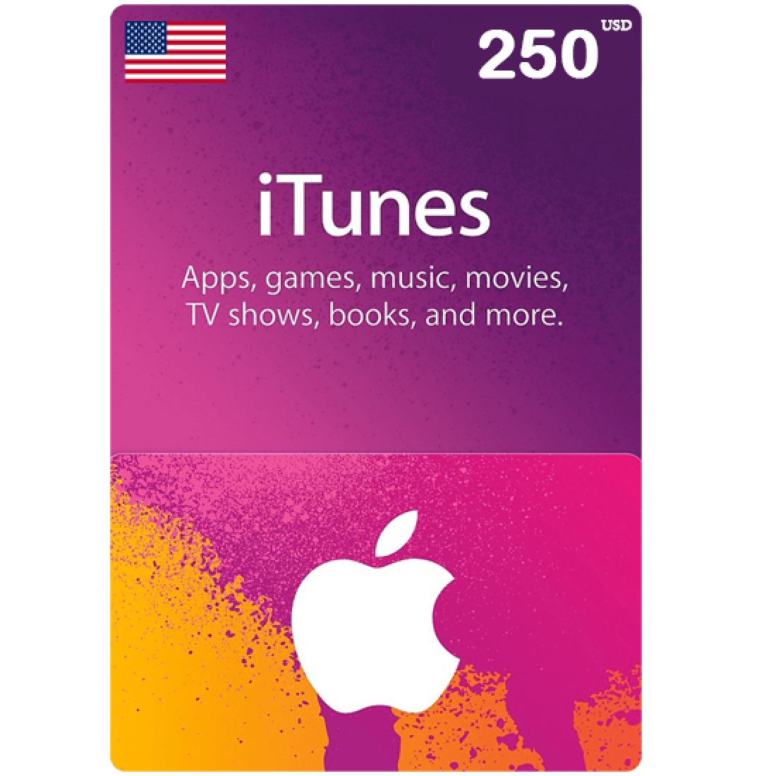 Apple Itunes E-Cards iTunes Gift Card -  $ 250[US]