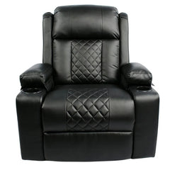 Black Bull Premium Sofa Swivel Rocker Recliner Size (H:107 W: 86 cm) – PU Black