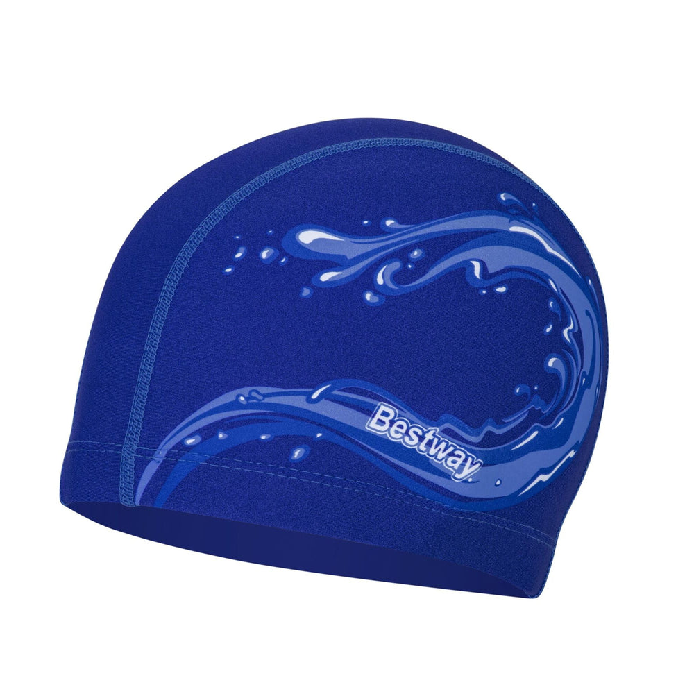 Bestway Sleek'N Stretch Premium Fabric Swim Cap (One swim cap, one assorted colors) Age 14+