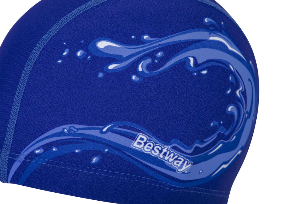 Bestway Sleek'N Stretch Premium Fabric Swim Cap (One swim cap, one assorted colors) Age 14+
