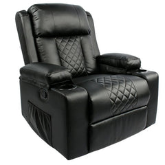 Black Bull Premium Sofa Swivel Rocker Recliner Size (H:107 W: 86 cm) – PU Black