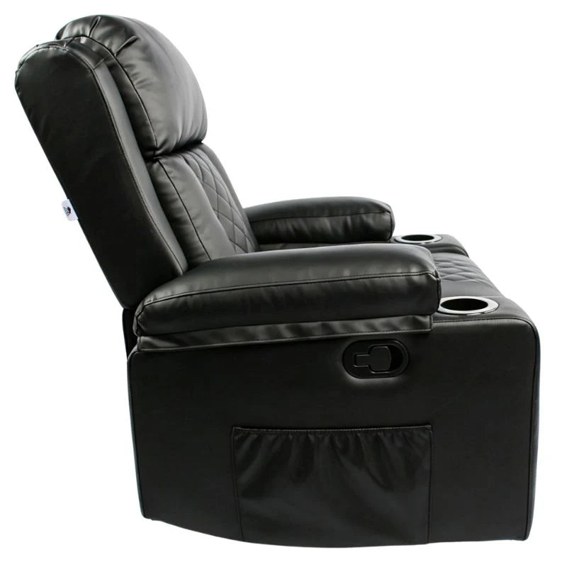 Black Bull Premium Sofa Swivel Rocker Recliner Size (H:107 W: 86 cm) – PU Black