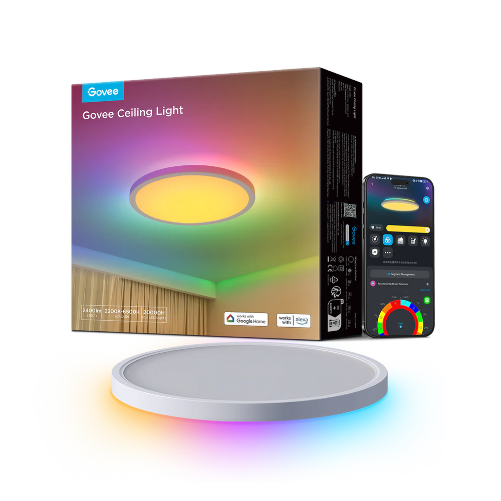 Govee 30cm RGBWW + RGBIC Smart circle Ceiling Light- H80A1