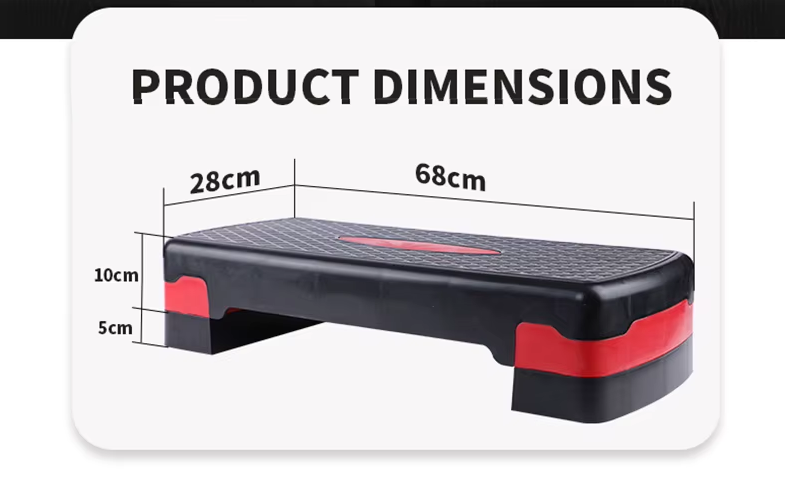 Black Ball  Adjustable Aerobic Stepper, Durable, Versatile, and Essential for Fitness